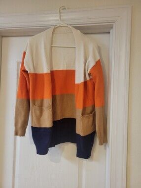 Womens Multi Color Cardigan Used READ